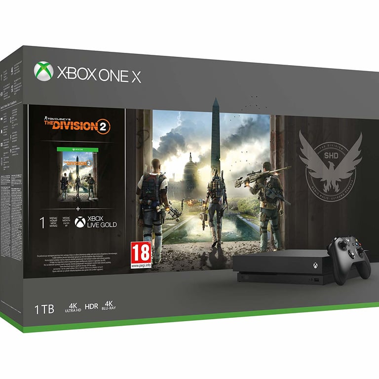 Microsoft Xbox One X + Tom Clancy's The Division 2 1 To Wifi Noir - Bon état Bon état reconditionné disponible sur Pixmania