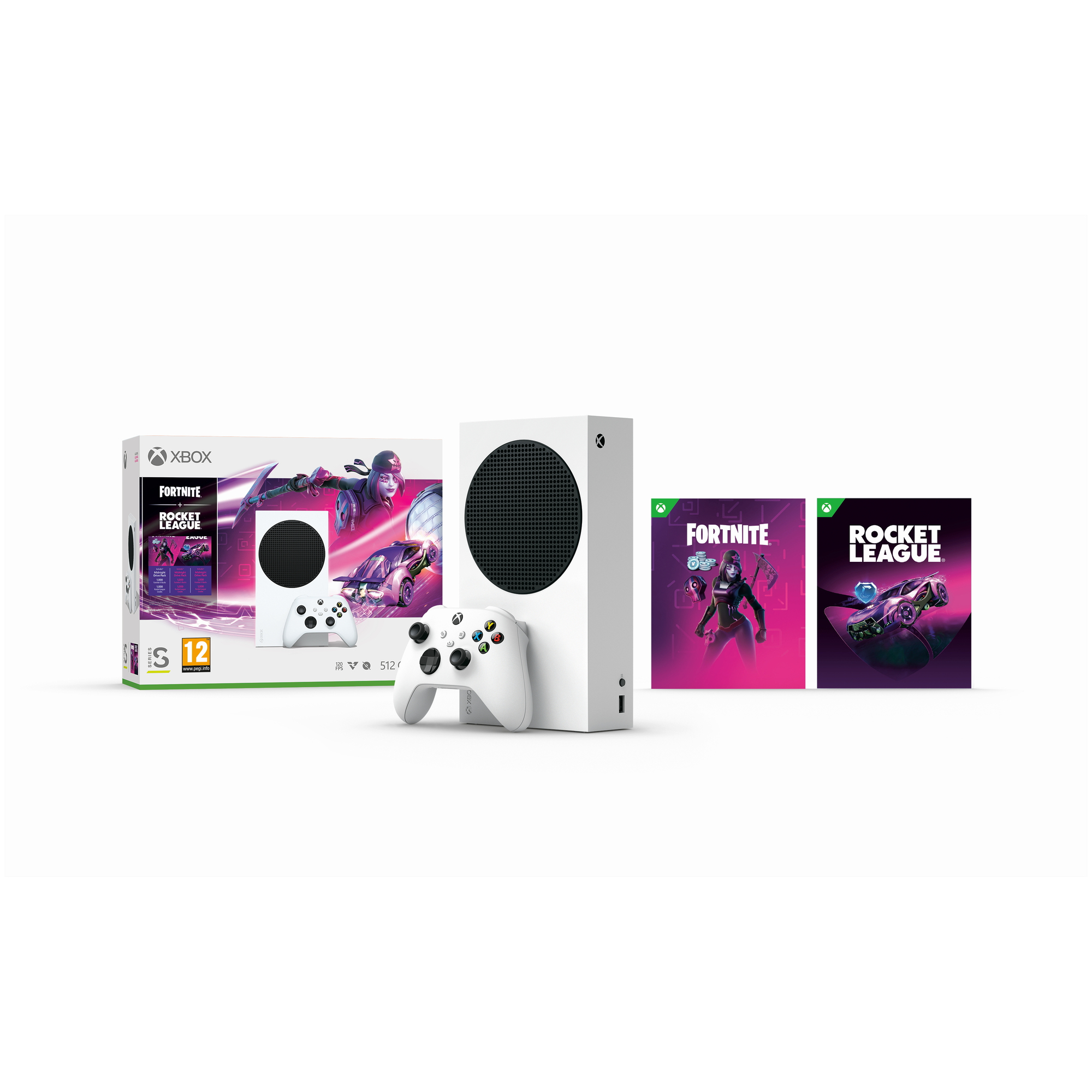 Voir photo 3 de Microsoft Xbox Series S – Fortnite & Rocket League Bundle 512 Go Wifi Blanc - Excellent état | Dero Microsoft Xbox Series S – Fortnite & Rocket League Bundle 512 Go Wifi Blanc - Excellent état Parfait état Microsoft reconditionné photo 3 | Dero