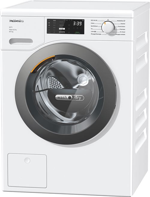 Miele WTD160 WCS - Machine à laver séchante - WiFi - hauteur : 85 cm - chargement frontal - 8 kg - 1500 tours/min - blanc lotus État correct Miele reconditionné disponible sur Fnac