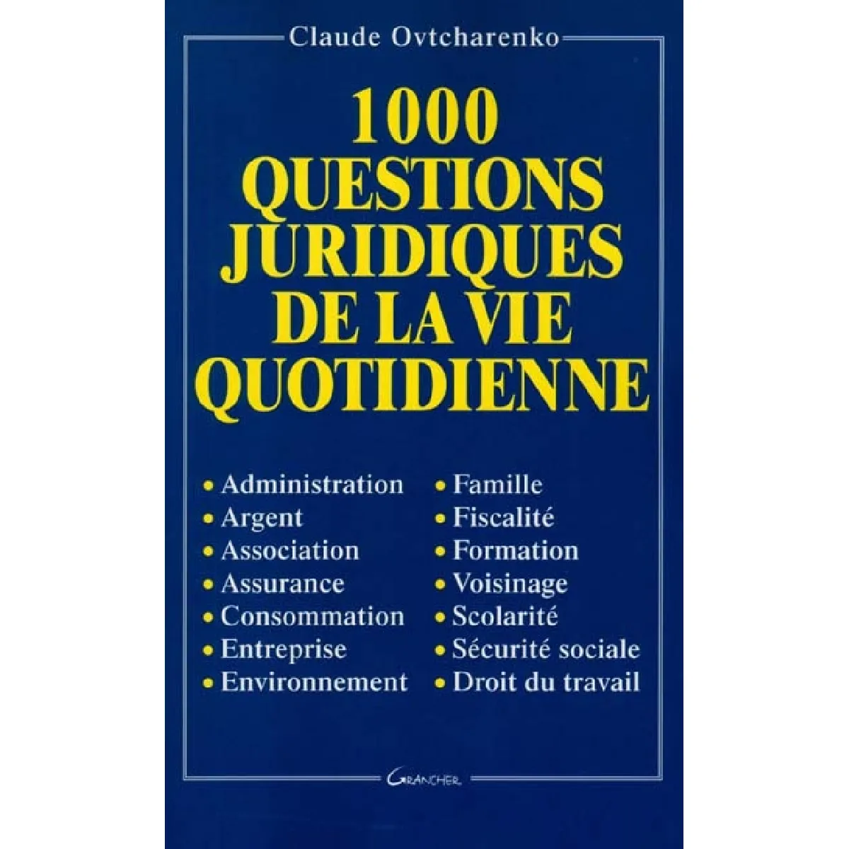 Acheter Mille questions juridiques de la vie quotidienne État correct - 20,00 € Mille questions juridiques de la vie quotidienne État correct N/A (Il ne s'agit pas d'une marque reconditionné disponible sur Rue du Commerce Seconde Vie
