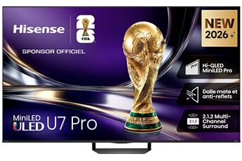 Mini LED QLED 65U7S PRO 164 cm 2026 Très bon état Hisense reconditionné disponible sur Darty | Dero