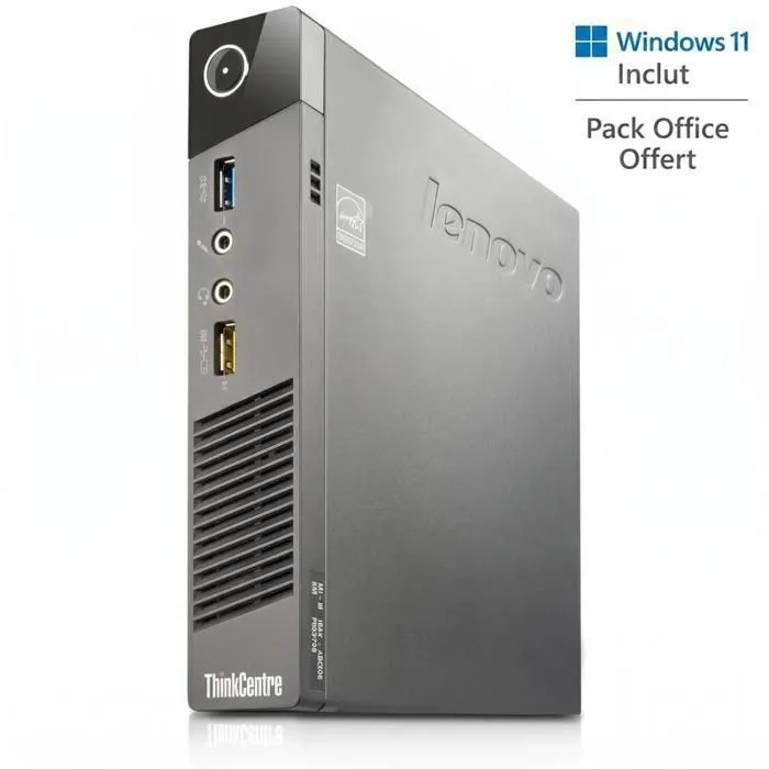 Mini PC Lenovo ThinkCentre M73 Tiny - Intel i3 - 6 Go RAM - SSD 120 Go - Windows 11 Pro - Pack Office - Wi-Fi Reconditionné Lenovo reconditionné disponible sur Cdiscount Seconde Vie
