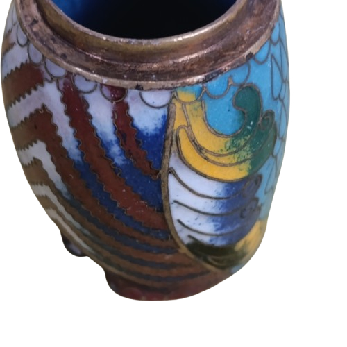 Voir photo 2 de Mini vase en bronze avec motifs Mini vase en bronze avec motifs État correct reconditionné photo 2