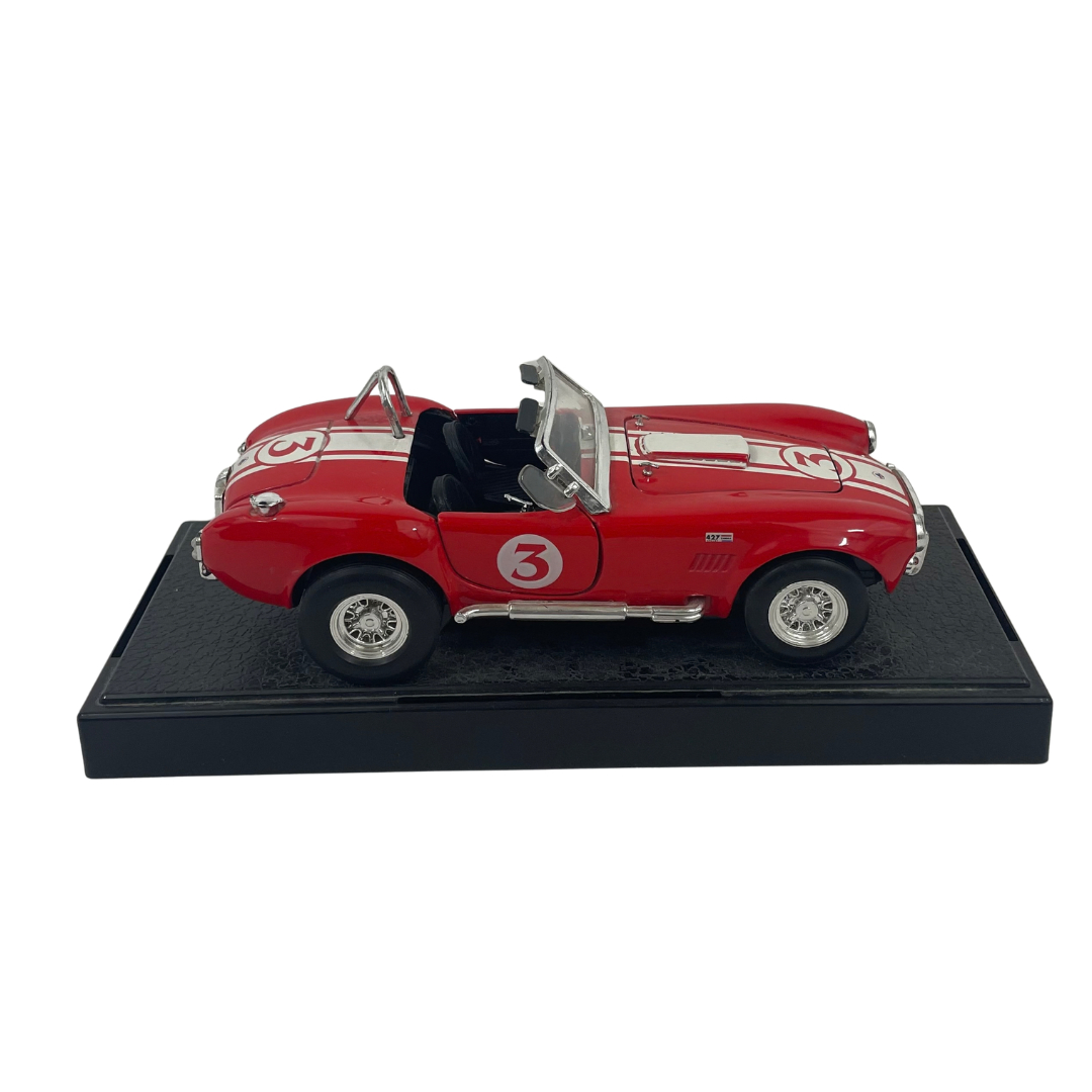 Voir photo 3 de Miniature Shelby Cobra 427 S/C - Rouge à bandes blanches - Échelle 1/24 Miniature Shelby Cobra 427 S/C - Rouge à bandes blanches - Échelle 1/24 Très bon état reconditionné photo 3