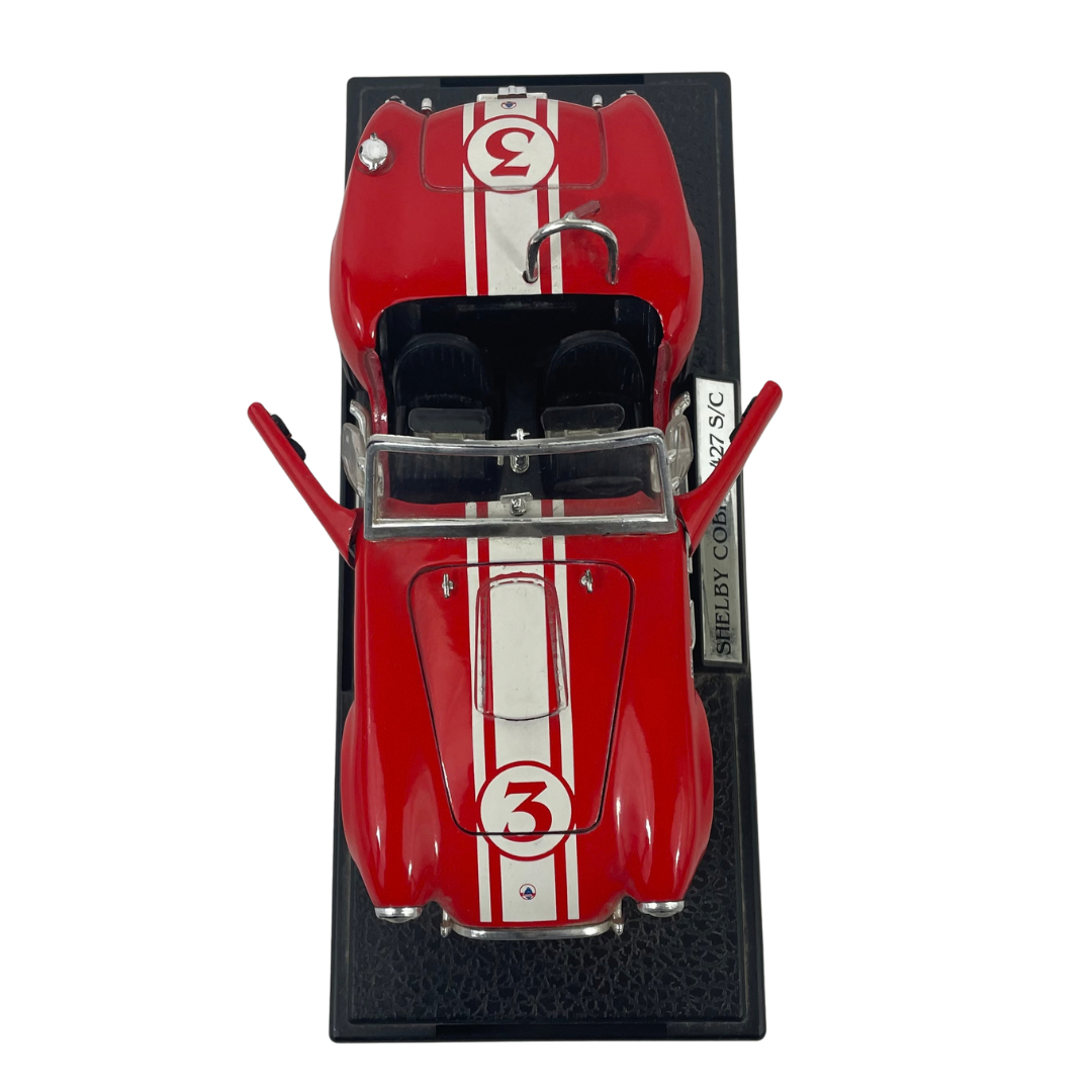 Voir photo 7 de Miniature Shelby Cobra 427 S/C - Rouge à bandes blanches - Échelle 1/24 Miniature Shelby Cobra 427 S/C - Rouge à bandes blanches - Échelle 1/24 Très bon état reconditionné photo 7