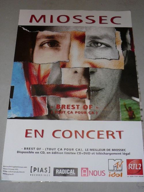 MIOSSEC - 70x100 cm - AFFICHE / POSTER État correct N/A reconditionné disponible sur Fnac