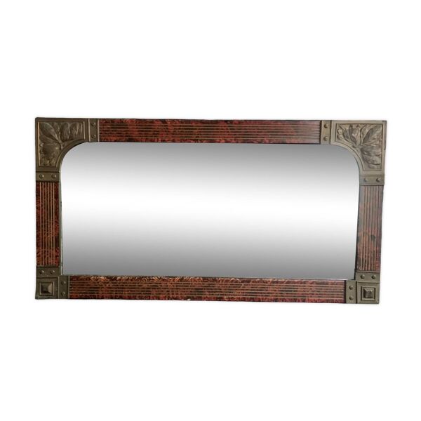 Miroir art nouveau peint à la main orné de laiton ciselé, miroir français au mercure des années 20 Bon état - alternatives disponibles sur Dero Miroir art nouveau peint à la main orné de laiton ciselé, miroir français au mercure des années 20 Bon état reconditionné (offre indisponible)