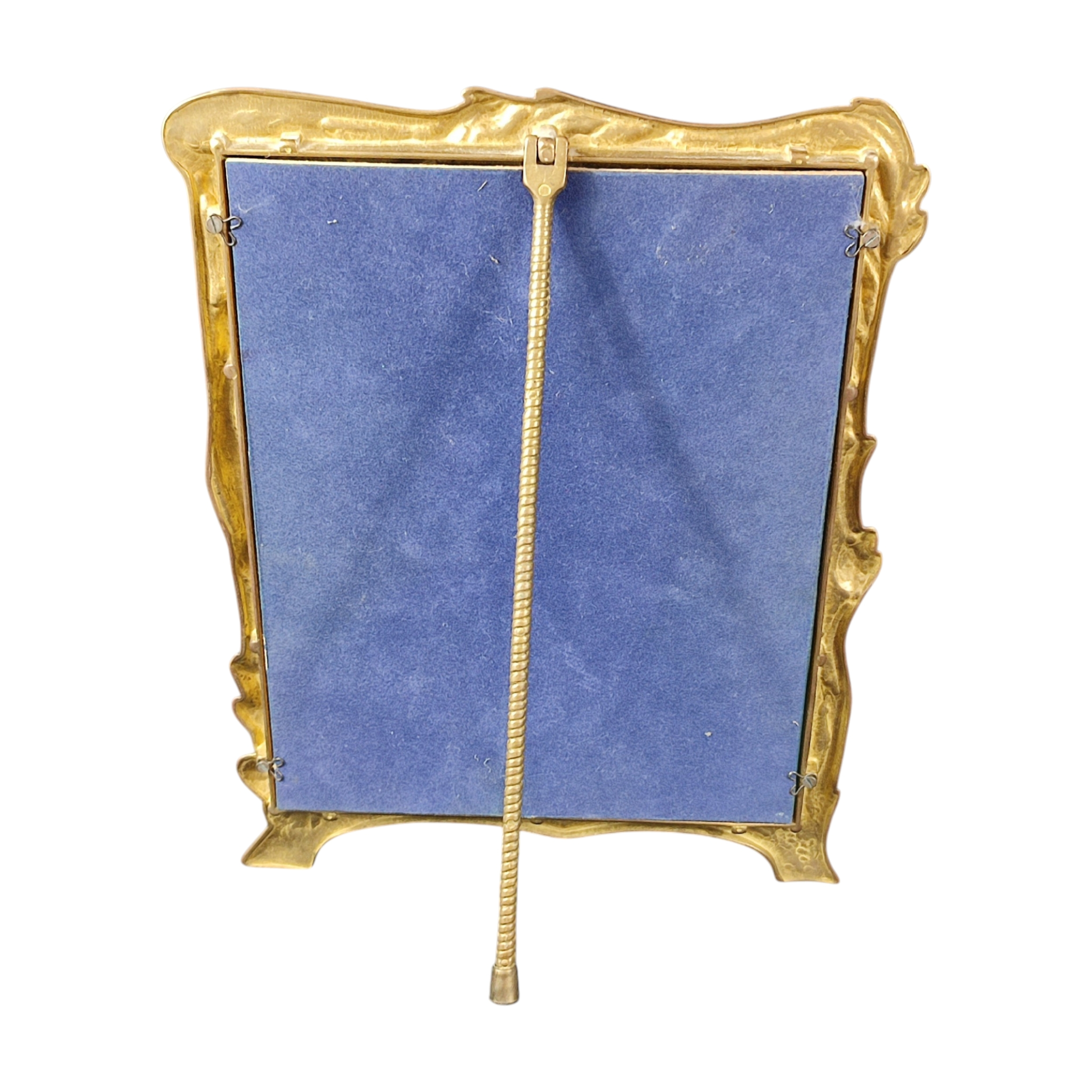 Voir photo 4 de Miroir de table sur pied - Décor Nymphe sur nénuphar - Cadre fleuri - Style Art Nouveau - Bronze Miroir de table sur pied - Décor Nymphe sur nénuphar - Cadre fleuri - Style Art Nouveau - Bronze Bon état reconditionné photo 4