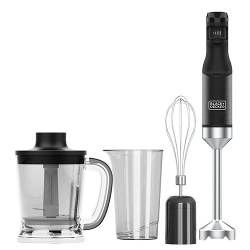 Mixeur plongeant Black+Decker BXHBA1501E 1500 W Gris Inox État correct Black & Decker reconditionné disponible sur Fnac