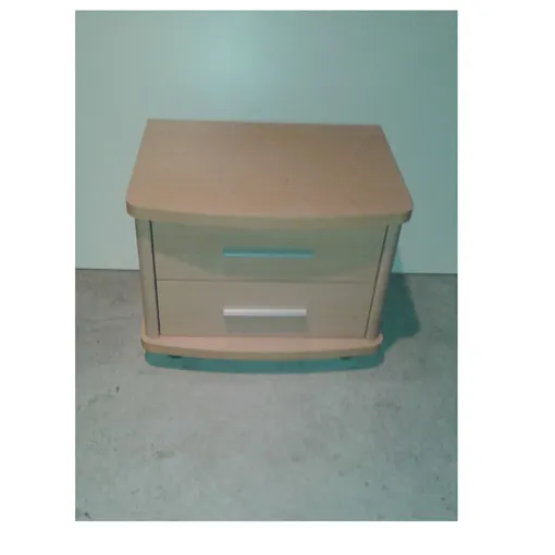 mobilier CHEVET BOIS CLAIR 2 TIROIRS Poignée Métal chromé discrète style minimaliste DESIGN MODERN MEUBLE DE RANGEMENT CHAMBRE 50X40cm espacestockage glissement facile Élégant contemporain ameublement Bon état reconditionné disponible sur Rakuten