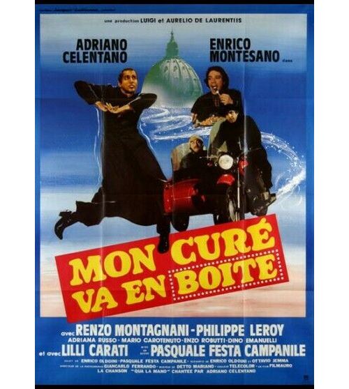 Mon Curé va en Boite - Adriano Celentano - 40x60cm - Affiche de cinéma originale pliée État correct N/A reconditionné disponible sur Fnac