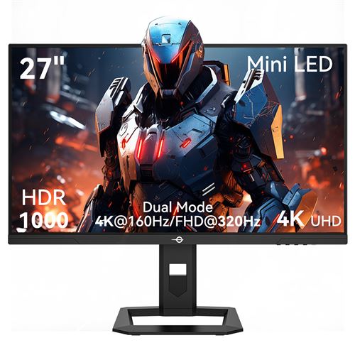 Moniteur de jeu TITAN ARMY P275MV PLUS écran IPS rapide de 27 pouces 3840 x 2160 à 160 Hz et 1920 x 1080 à 320 Hz temps de réponse à gris de 1 ms État correct N/A reconditionné disponible sur Fnac