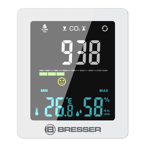 Moniteur de qualité d'air Bresser Smile 7004020 Noir État correct Bresser reconditionné disponible sur Fnac