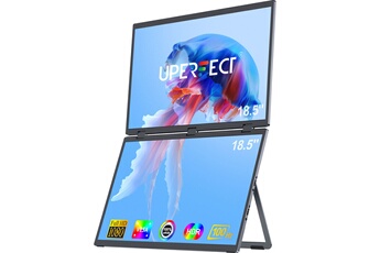 Moniteur double écran supérieur et inférieur Full HD 18,5 pouces 1080P 100 % sRGB Très bon état Uperfect reconditionné disponible sur Darty