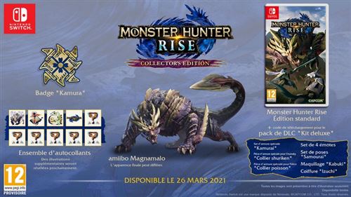 Monster Hunter Rise Edition Collector Nintendo Switch État correct - 70,69 € Monster Hunter Rise Edition Collector Nintendo Switch État correct Nintendo reconditionné disponible sur Fnac