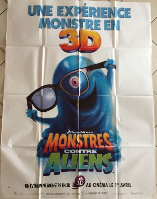 Monstres Contre Aliens 3D AFFICHE CINEMA ORIGINALE État correct N/A reconditionné disponible sur Fnac