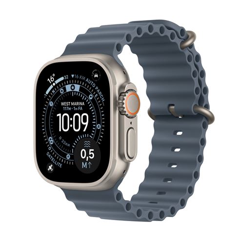 Montre connectée Apple Watch Ultra 3 OLED 49 mm Numérique 422 x 514 pixels Écran tactile 5G Titane Wifi GPS satellite État correct N/A reconditionné disponible sur Fnac