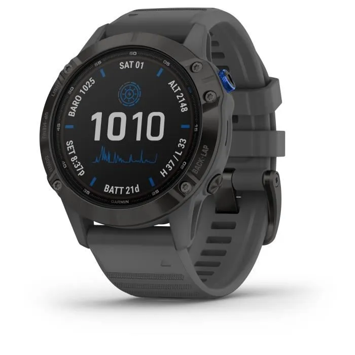 Montre connectée de sport GARMIN Fēnix® 6 Pro Solar avec capteur de fréquence cardiaque et charge solaire - Noir Reconditionné - 400,00 € Montre connectée de sport GARMIN Fēnix® 6 Pro Solar avec capteur de fréquence cardiaque et charge solaire - Noir Reconditionné Garmin reconditionné disponible sur Cdiscount Seconde Vie