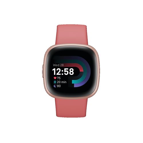 Montre connectée Fitbit Versa 4 Rose inclus 6 mois à Fitbit Premium État correct Fitbit reconditionné disponible sur Fnac