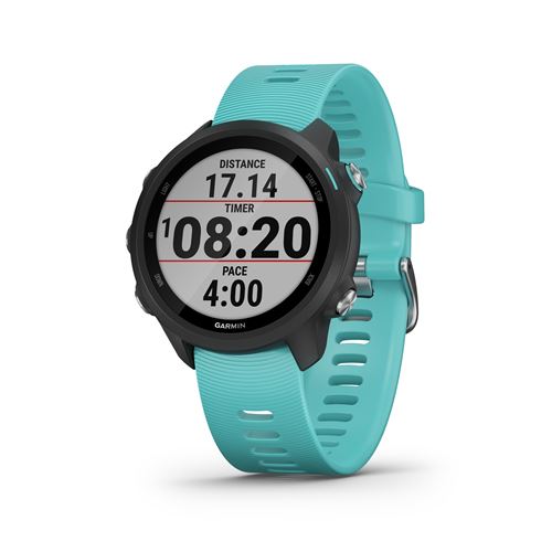 Montre Connectée Garmin Forerunner 245 Music Noire avec bracelet Vert d’eau État correct Garmin reconditionné disponible sur Fnac | Dero