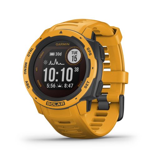 Montre connectée Garmin Instinct Solar Jaune État correct Garmin reconditionné disponible sur Fnac