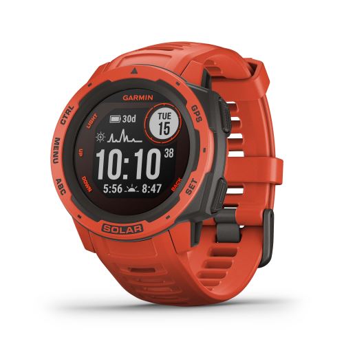 Montre connectée Garmin Instinct Solar Rouge État correct reconditionné disponible sur Fnac