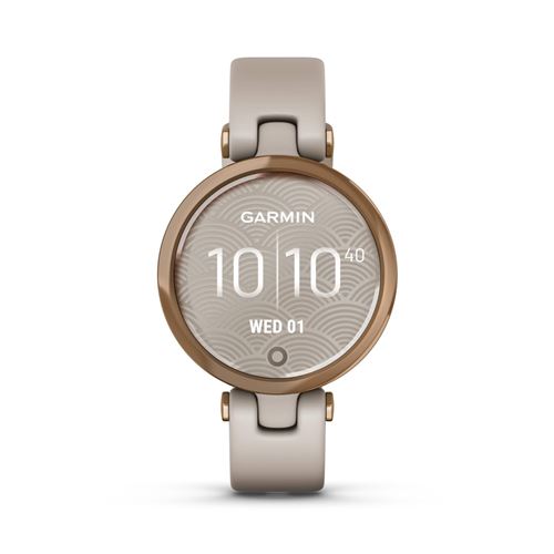 Montre connectée Garmin Lily Beige et rose or avec bracelet en silicone beige État correct Garmin reconditionné disponible sur Fnac