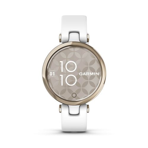 Montre connectée Garmin Lily Blanc et doré avec bracelet en silicone blanc État correct Garmin reconditionné disponible sur Fnac