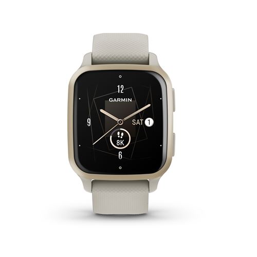 Montre connectée Garmin Venu Sq 2 Music Edition Beige Or avec bracelet silicone lin État correct Garmin reconditionné disponible sur Fnac