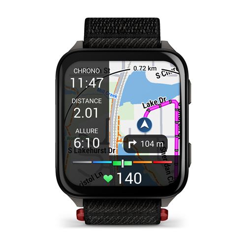 Montre connectée Garmin Venu® X1 Noir avec bracelet nylon noir État correct reconditionné disponible sur Fnac