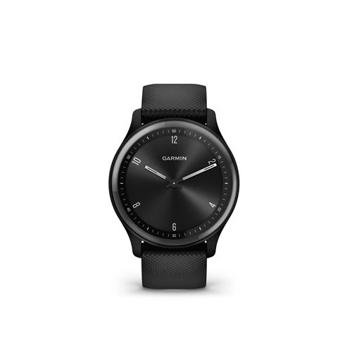 Montre connectée Garmin Vivomove Sport Gris avec bracelet Noir État correct Garmin reconditionné disponible sur Fnac