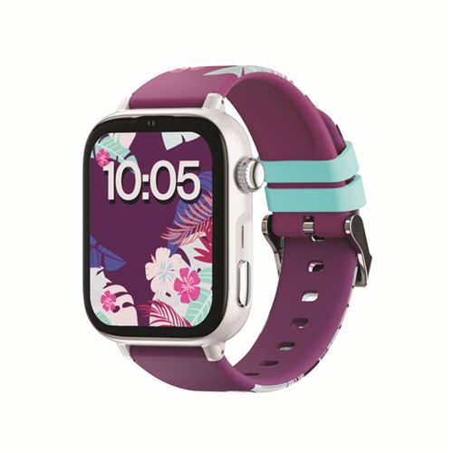 Montre connectée GPS enfant SaveFamily SaveWatch Plus 2 Boitier blanc avec bracelet silicone violet Maui + Carte SIM française Occasion reconditionné disponible sur Fnac | Dero