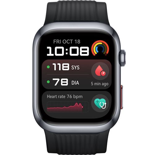 Montre connectée Huawei Watch D2 Bluetooth Gris avec bracelet en fluoroélastomère Noir État correct Huawei reconditionné disponible sur Fnac
