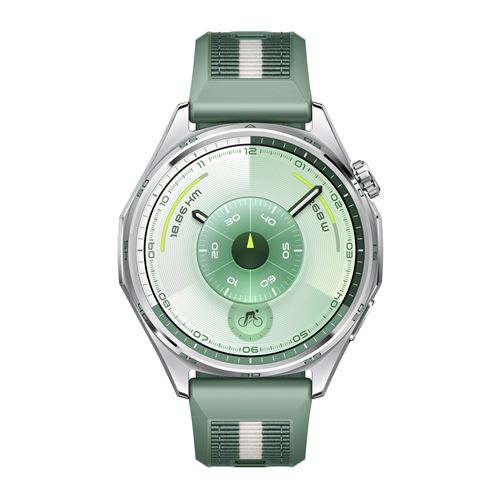 Montre connectée Huawei Watch GT6 46 mm Bluetooth acier inoxydable avec bracelet tissé Vert État correct Huawei reconditionné disponible sur Fnac
