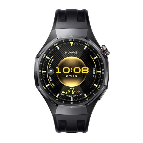 Montre connectée Huawei Watch GT6 Pro 46 mm Bluetooth Titane noir avec bracelet fluoroélastomère Noir État correct Huawei reconditionné disponible sur Fnac
