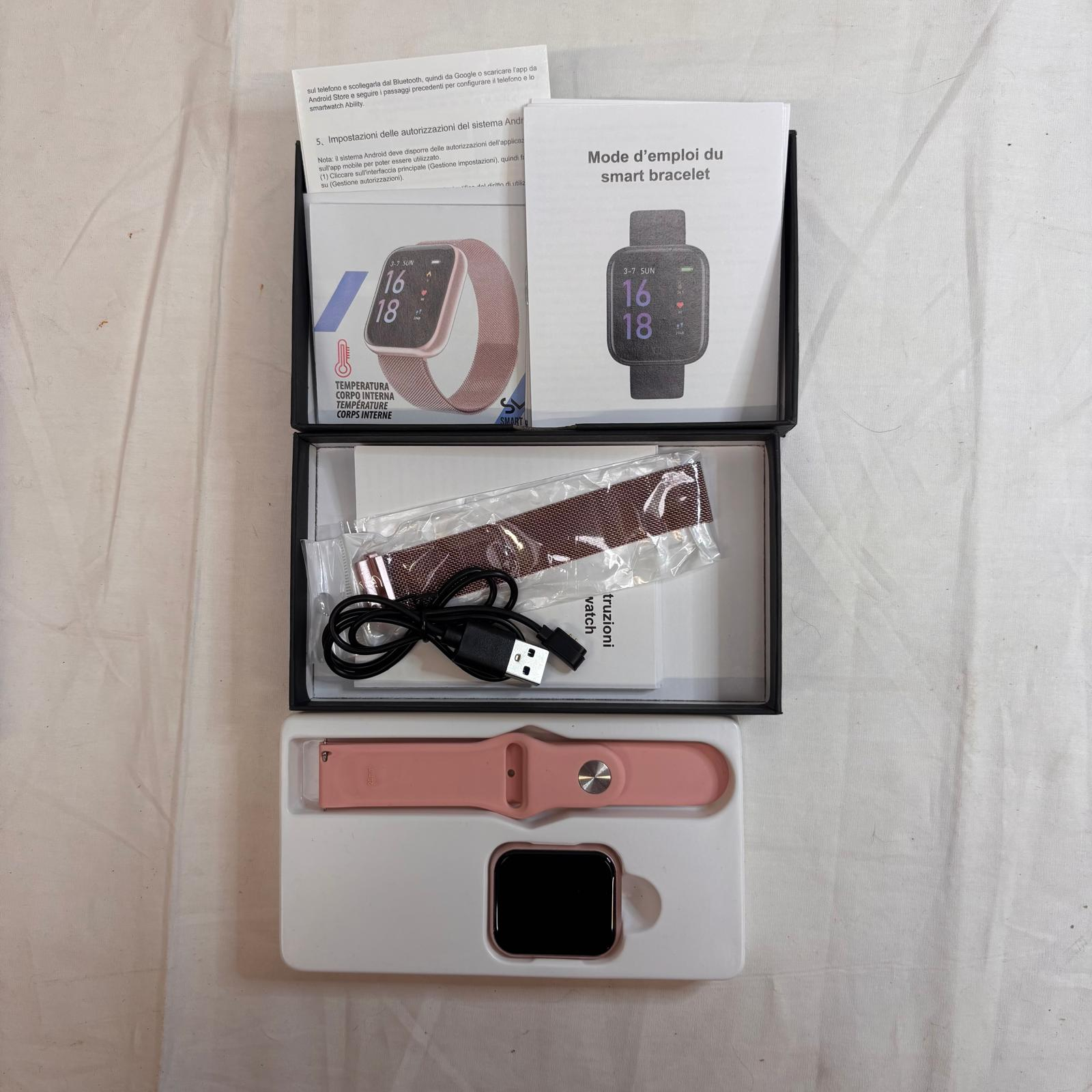 Voir photo 3 de Montre connectée Smarty 2.0 Wellness - SW013C Rose Montre connectée Smarty 2.0 Wellness - SW013C Rose Très bon état reconditionné photo 3