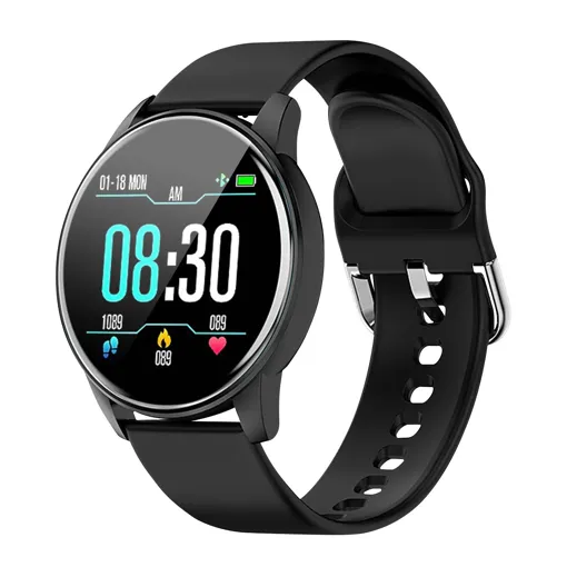 Montre connectée Tactile Écran rond HD North Edge Bracelet en silicone Noir Bon état reconditionné disponible sur Rakuten
