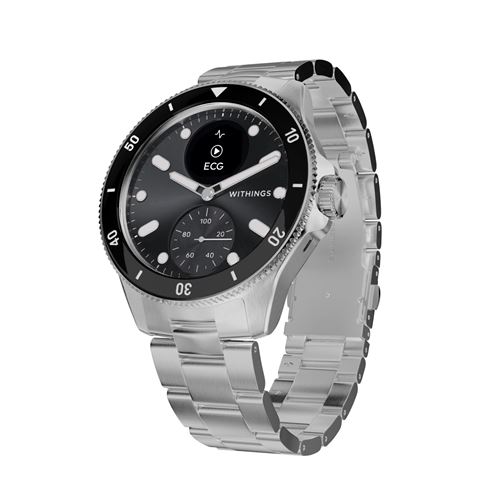Montre connectée Withings ScanWatch Nova 42 mm Noir avec bracelet métal argent État correct - 377,99 € Montre connectée Withings ScanWatch Nova 42 mm Noir avec bracelet métal argent État correct Withings reconditionné disponible sur Fnac