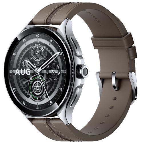 Montre connectée Xiaomi Watch 2 Pro 46 mm Bluetooth Argent avec bracelet Cuir Marron État correct Xiaomi reconditionné disponible sur Fnac