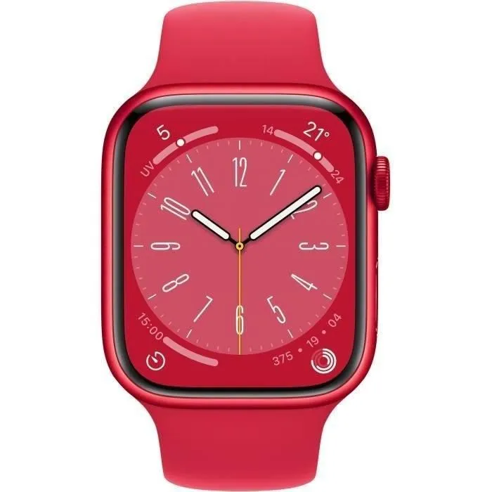 Montre intelligente Apple Watch Series 8 GPS - 45mm - Boîtier (PRODUCT)RED Aluminium - Bracelet - Reconditionné - Etat correct Reconditionné - 179,00 € Montre intelligente Apple Watch Series 8 GPS - 45mm - Boîtier (PRODUCT)RED Aluminium - Bracelet - Reconditionné - Etat correct Reconditionné Apple reconditionné disponible sur Cdiscount Seconde Vie