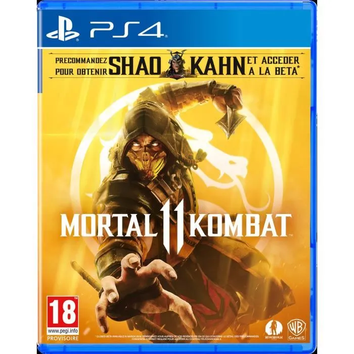 Mortal Kombat 11 Jeu PS4 Reconditionné - 24,95 € Mortal Kombat 11 Jeu PS4 Reconditionné Warner Bros. Games reconditionné disponible sur Cdiscount Seconde Vie