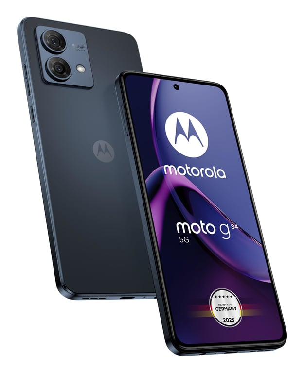 Moto G84 (5G) 256 Go, Bleu Foncé, Débloqué - Très bon état Très bon état Motorola reconditionné disponible sur Pixmania