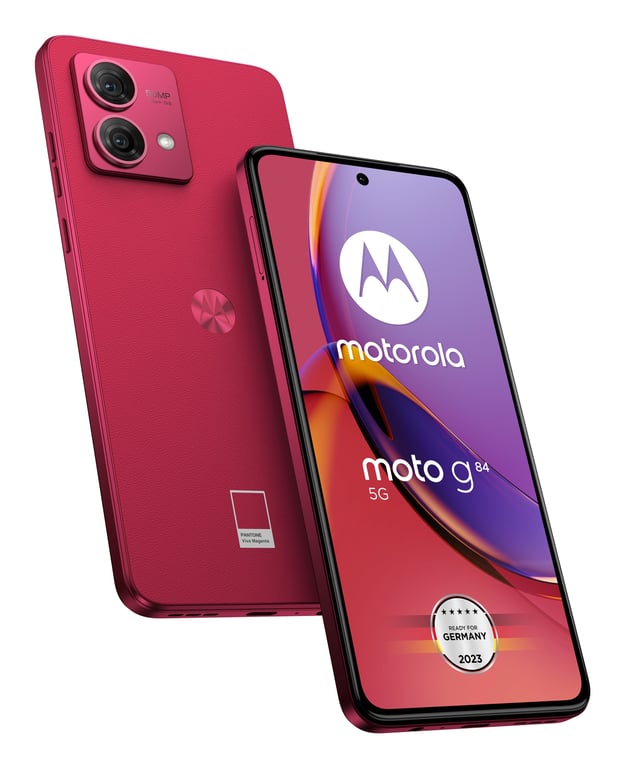 Moto G84 (5G) 256 Go, Magenta, Débloqué - Excellent état Parfait état Motorola reconditionné disponible sur Pixmania
