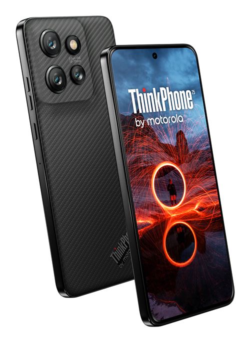 Motorola ThinkPhone 25 - 5G smartphone - double SIM - RAM 8 Go / Mémoire interne 256 Go - écran pOLED - 6.36" - 2670 x 1220 pixels (120 Hz) - 3 x caméras arrière 50 MP, 13 MP, 10 MP - front camera 32 MP - noir de charbon État correct reconditionné disponible sur Fnac