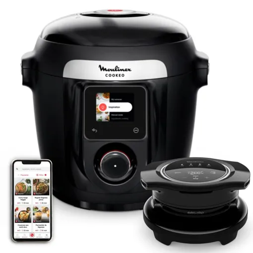 MOULINEX CE96X8F0 Cookeo Wifi 10-en-1 Noir avec Extra Crisp Bon état reconditionné disponible sur Rakuten