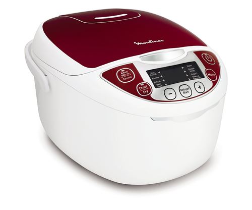 Moulinex MK705111 - Multicuiseur - 5 litres - 750 Watt - blanc/rouge État correct Moulinex reconditionné disponible sur Fnac