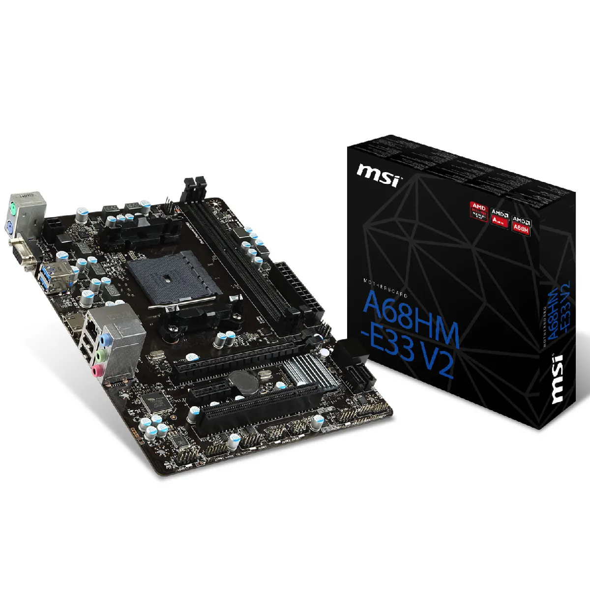 Msi A68HM-E33 V2 Reconditionné - 55,00 € Msi A68HM-E33 V2 Reconditionné MSI reconditionné disponible sur Rue du Commerce Seconde Vie