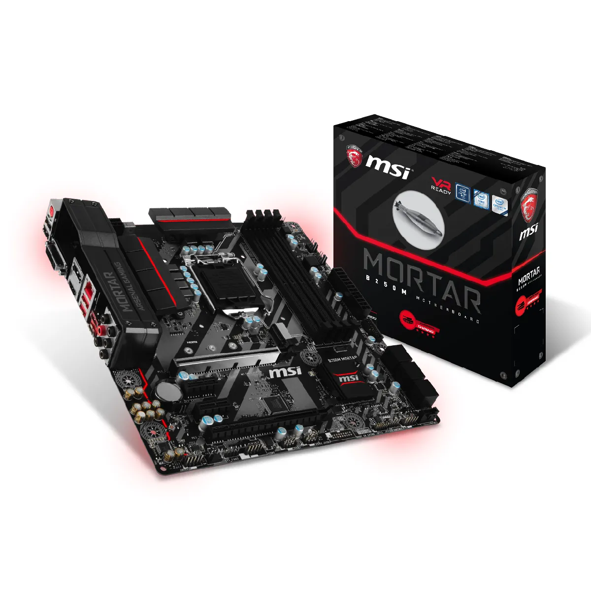 Msi B250M MORTAR Reconditionné - 106,00 € Msi B250M MORTAR Reconditionné MSI reconditionné disponible sur Rue du Commerce Seconde Vie