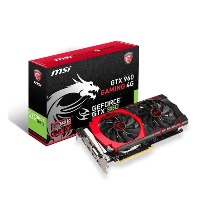 MSI GeForce GTX 960 Gaming 4Go DDR5 Reconditionné - 95,00 € MSI GeForce GTX 960 Gaming 4Go DDR5 Reconditionné MSI reconditionné disponible sur Cdiscount Seconde Vie | Dero