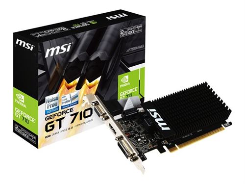 MSI GT 710 2GD3H LP - Carte graphique - GF GT 710 - 2 Go DDR3 - PCIe 2.0 x16 profil bas - DVI, D-Sub, HDMI État correct MSI reconditionné disponible sur Fnac